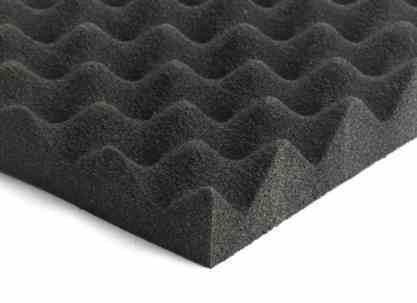 Mousse acoustique en polyuréthane 200x100cm 40mm ondulée