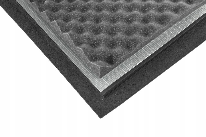 Mousse acoustique en polyuréthane 200x100cm 40mm ondulée