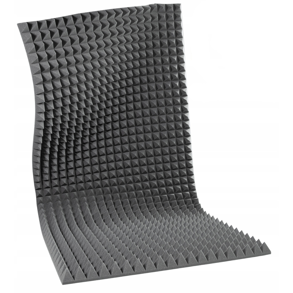 mousse acoustique phonique PYRAMIDE 80mm 200x100cm sans colle incombustible megamix.sk
