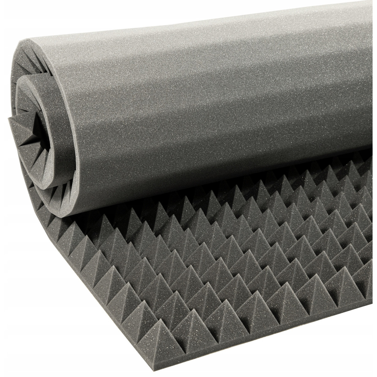 mousse acoustique phonique PYRAMIDE 80mm 200x100cm sans colle incombustible megamix.sk