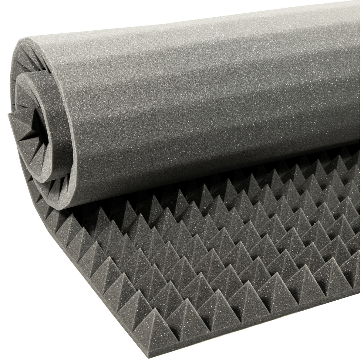 mousse acoustique phonique PYRAMIDE 80mm 200x100cm sans colle incombustible megamix.sk
