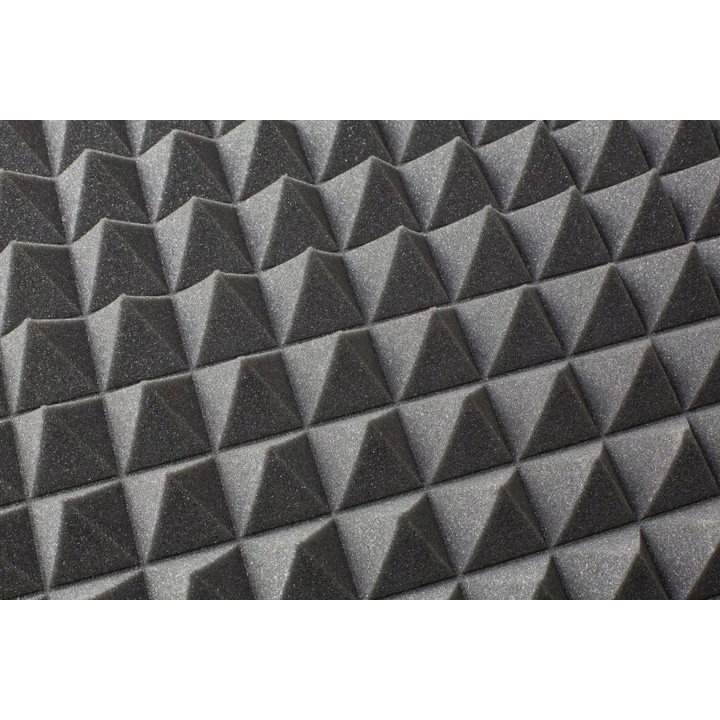 mousse acoustique phonique PYRAMIDE 80mm 200x100cm sans colle incombustible megamix.sk