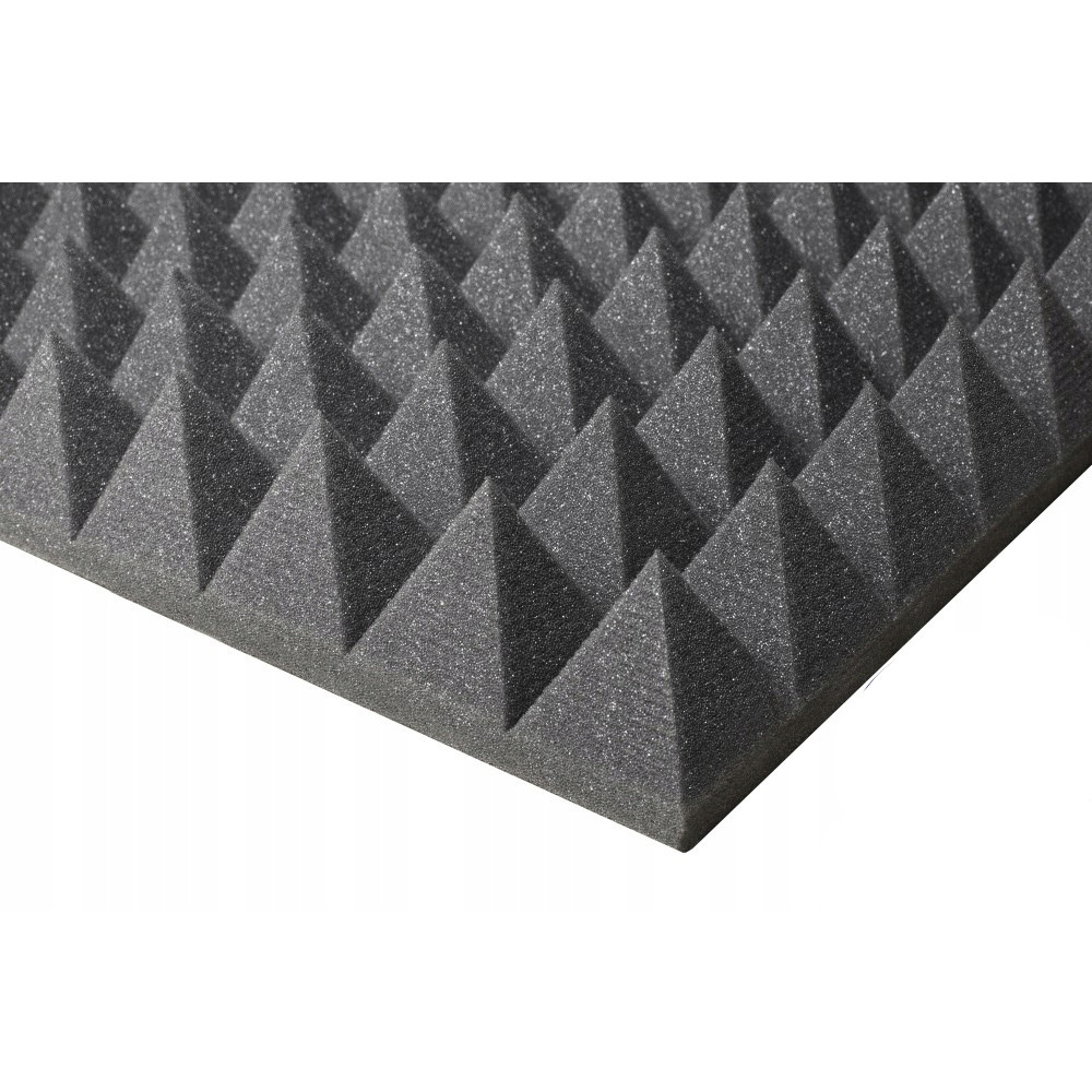mousse acoustique phonique PYRAMIDE 80mm 200x100cm sans colle incombustible megamix.sk