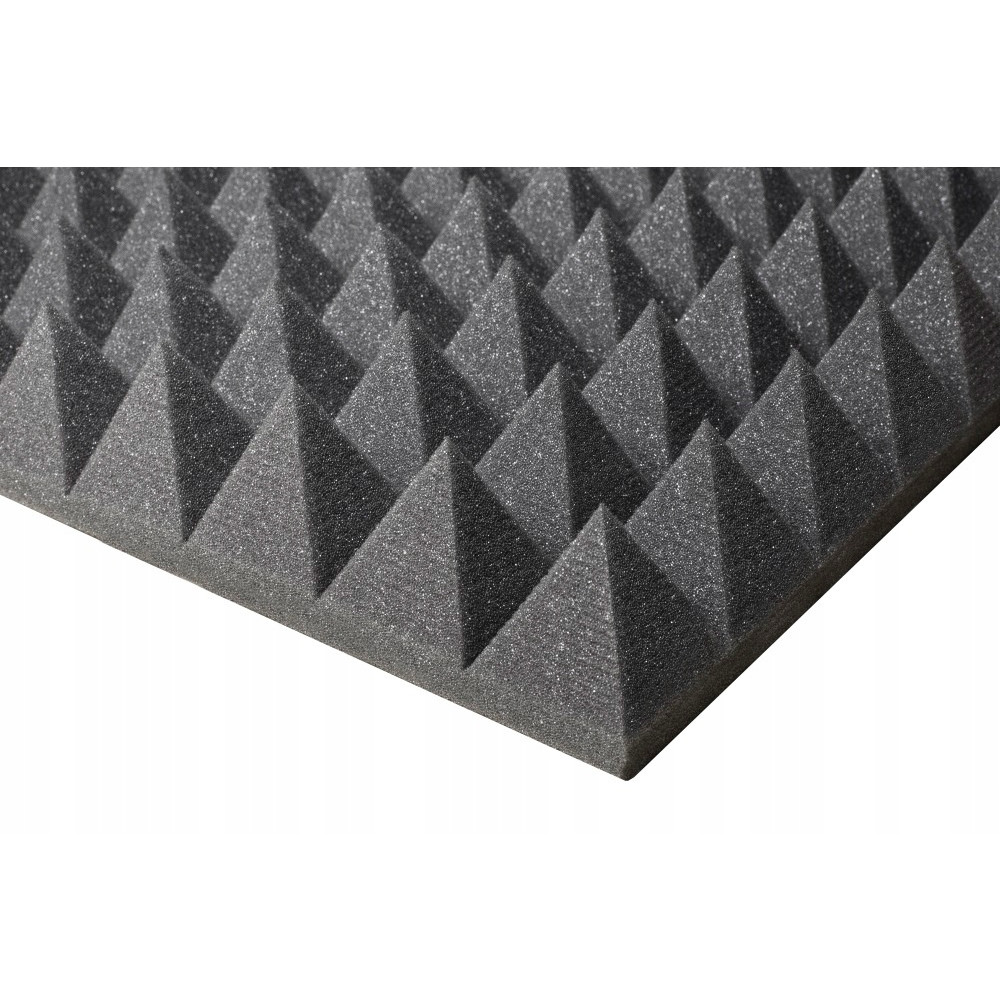 mousse acoustique phonique PYRAMIDE 80mm 200x100cm sans colle incombustible megamix.sk