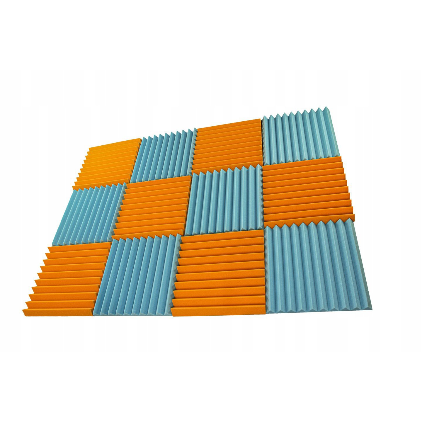 Panneau acoustique 50x50x5cm orange auto-extinguible ininflammable megamix