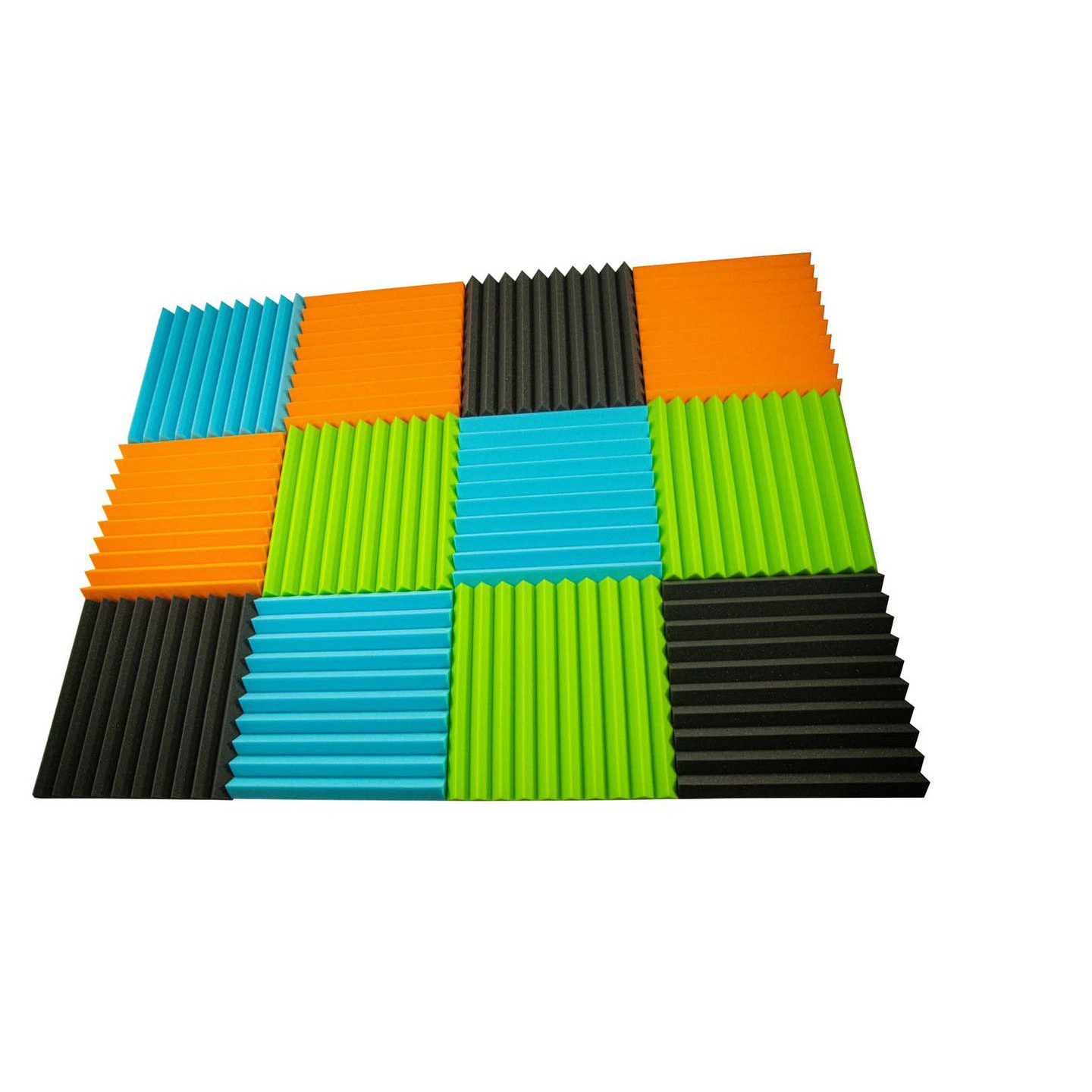 Panneau acoustique 50x50x5cm orange auto-extinguible ininflammable megamix