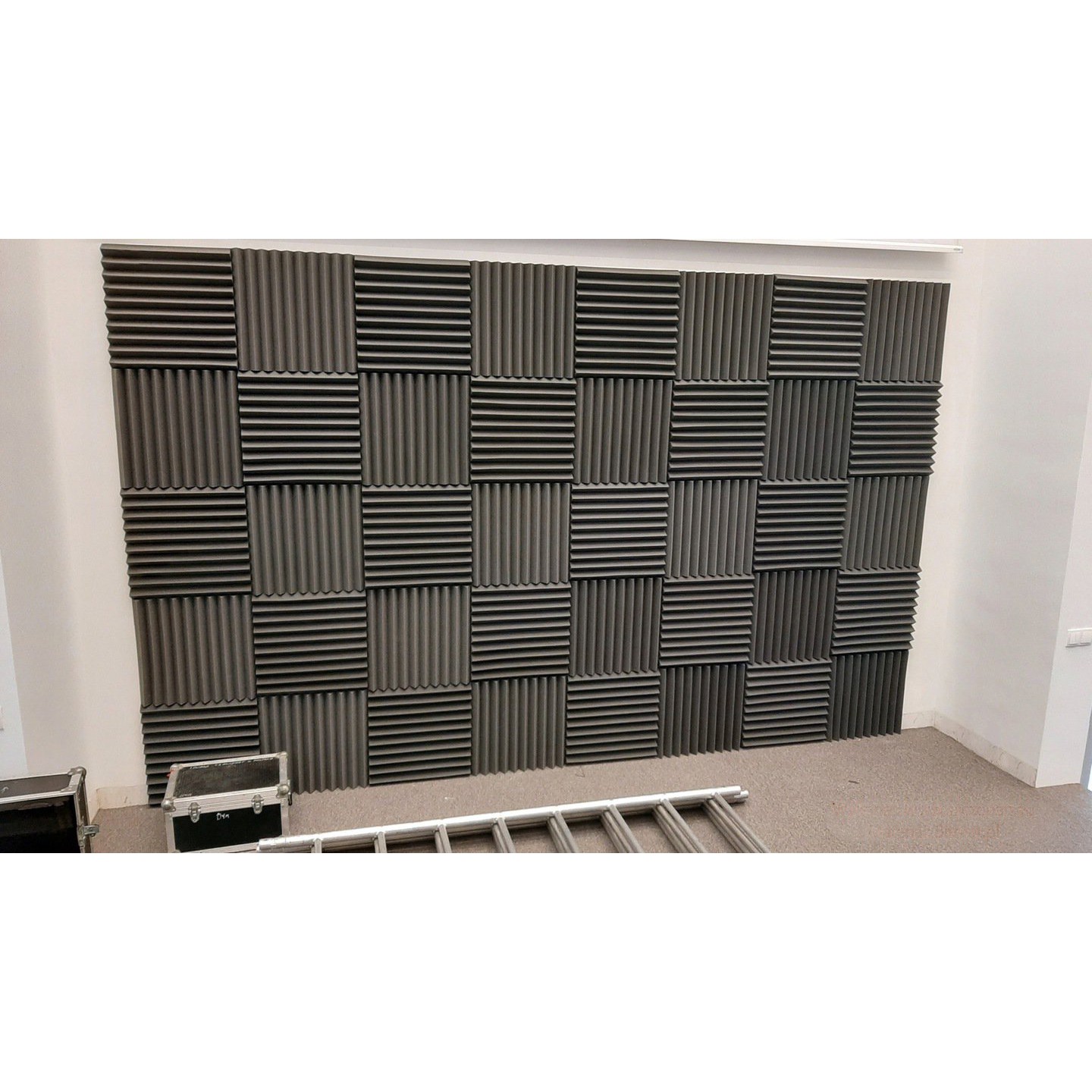 Panneau acoustique 50x50x5cm orange auto-extinguible ininflammable megamix