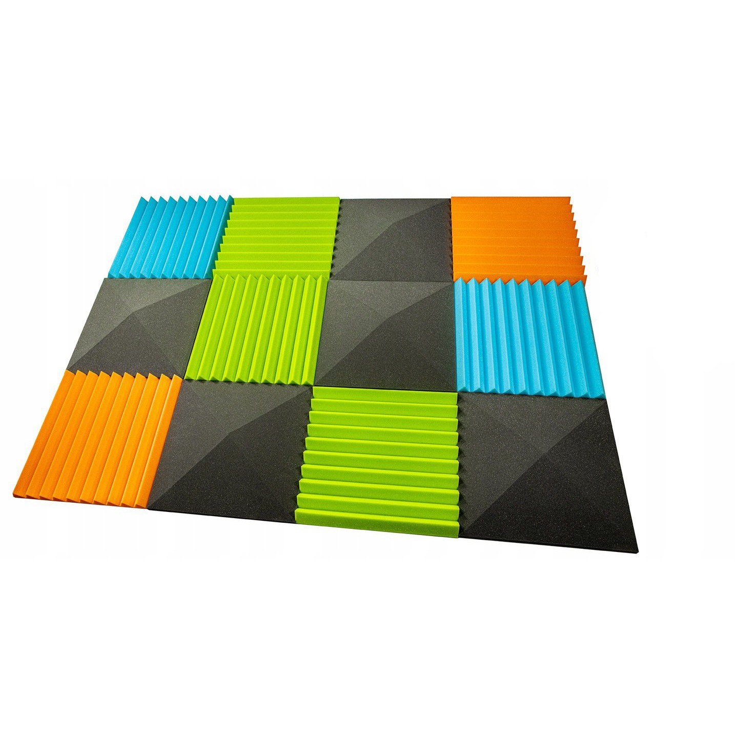 Panneau acoustique 50x50x5cm jaune auto-extinguible ininflammable megamix