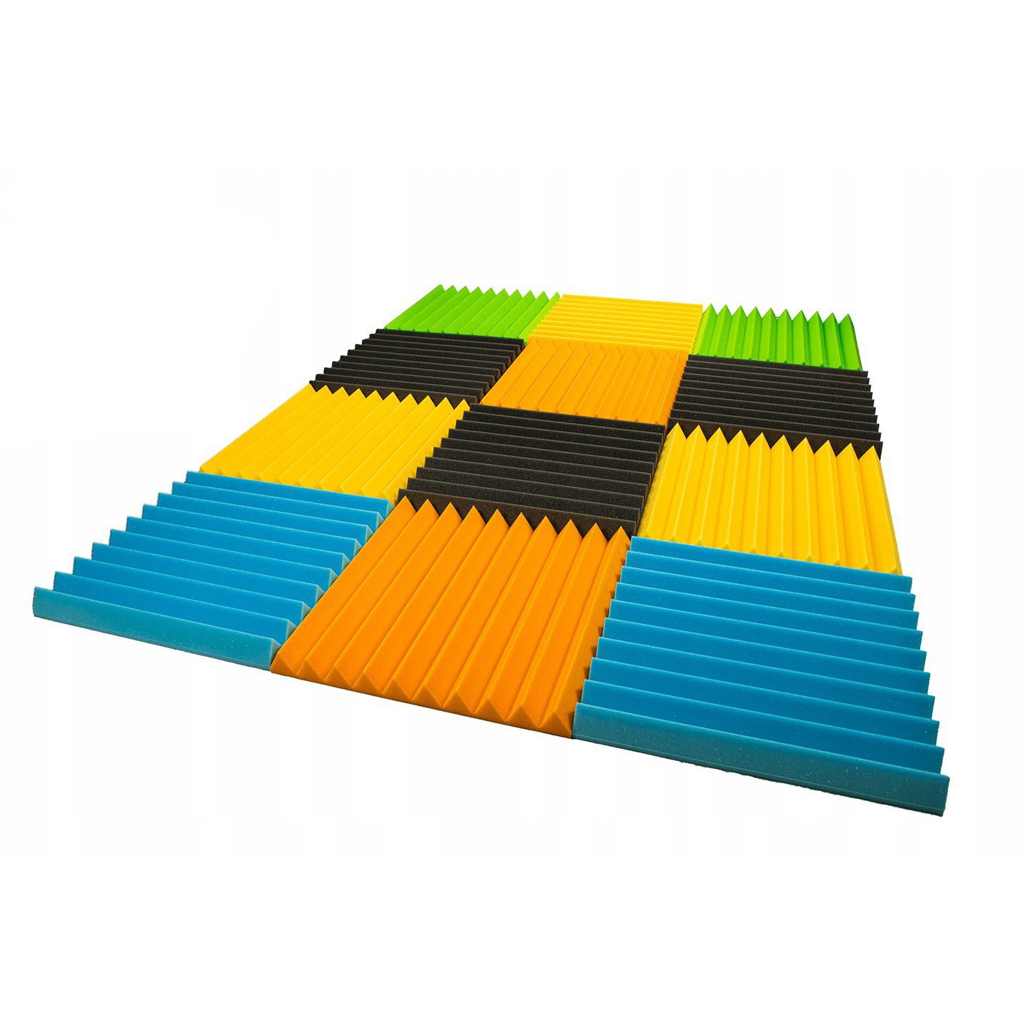 Panneau acoustique 50x50x5cm jaune auto-extinguible ininflammable megamix