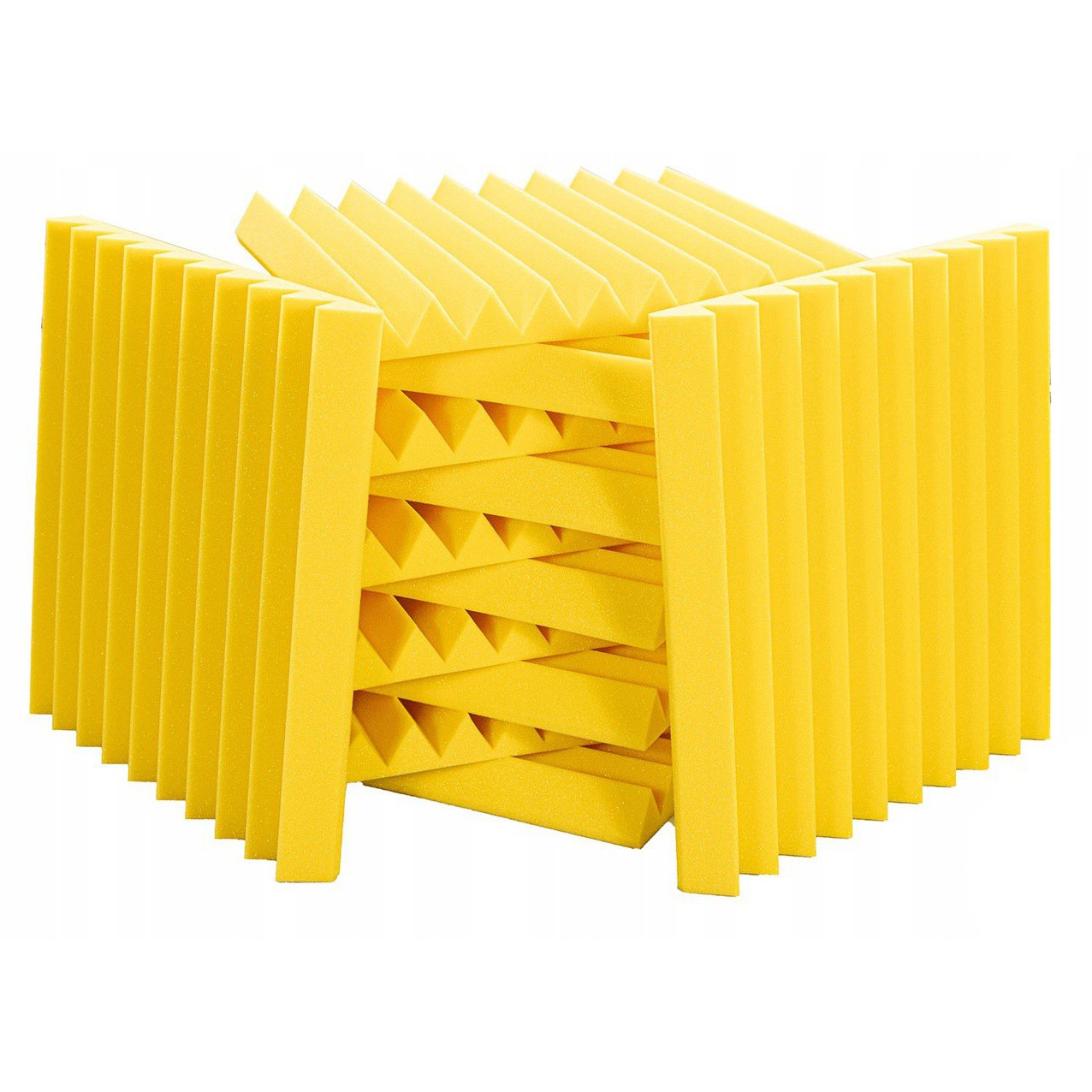 Panneau acoustique 50x50x5cm jaune auto-extinguible ininflammable megamix