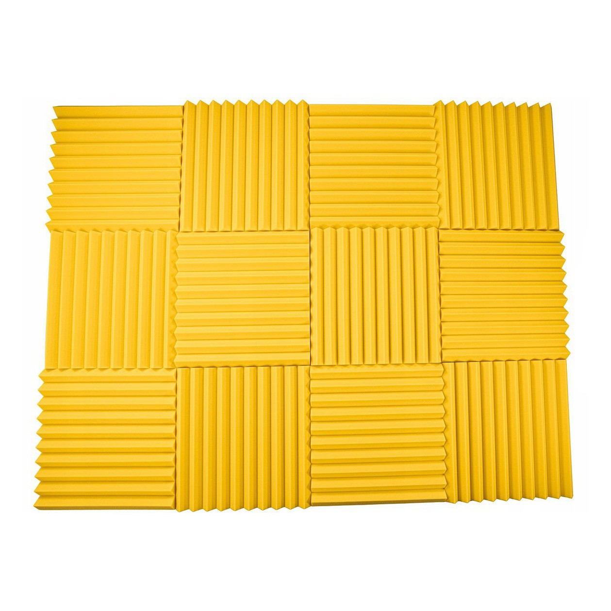 Panneau acoustique 50x50x5cm jaune auto-extinguible ininflammable megamix