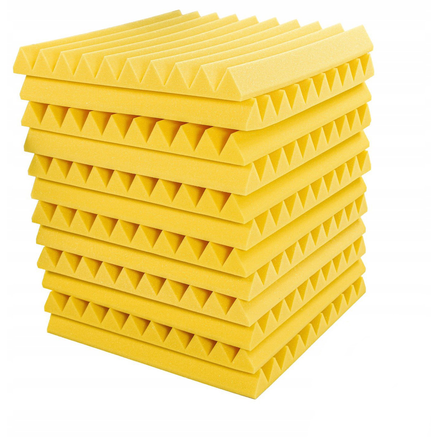 Panneau acoustique 50x50x5cm jaune auto-extinguible ininflammable megamix