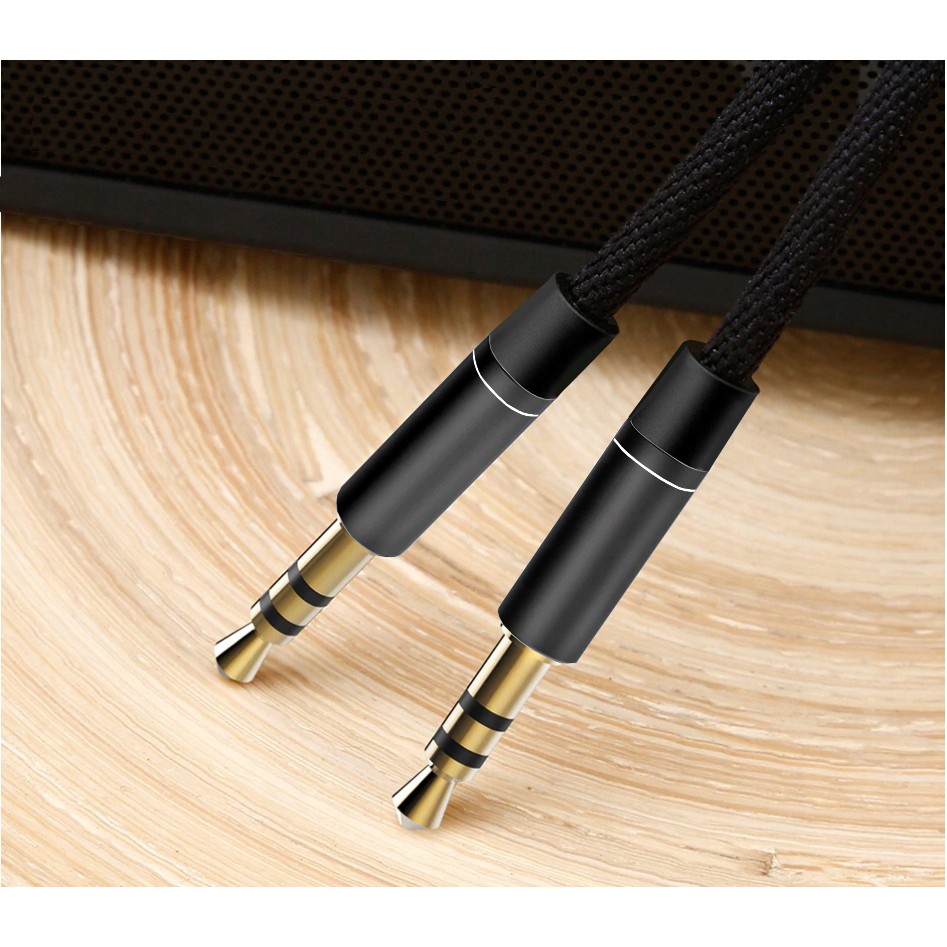 Câble audio 3,5 mm nylon AUX mini jack 95cm megamix.sk