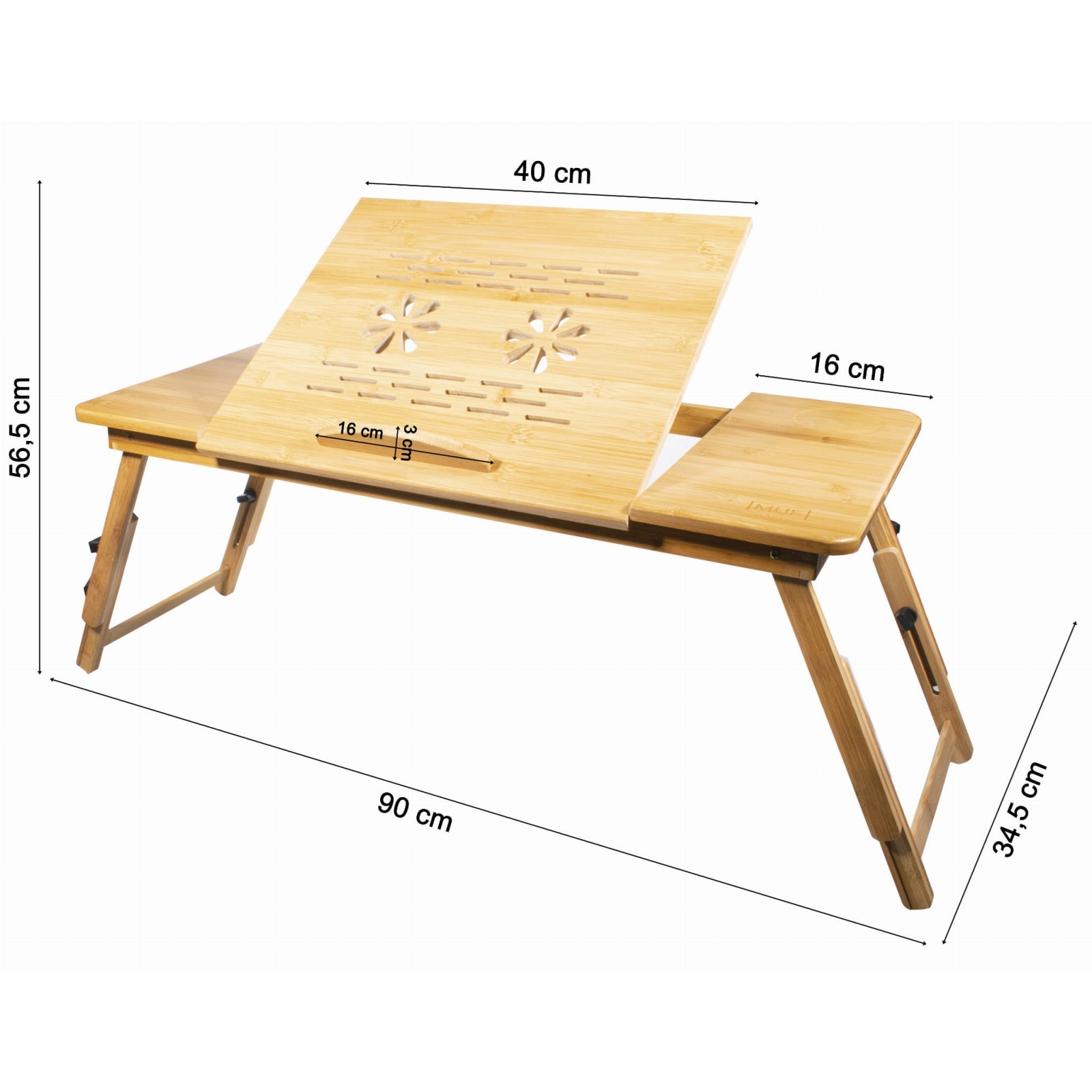 table bambou pour ordinateur portable XL 90x34x56cm megamix.sk