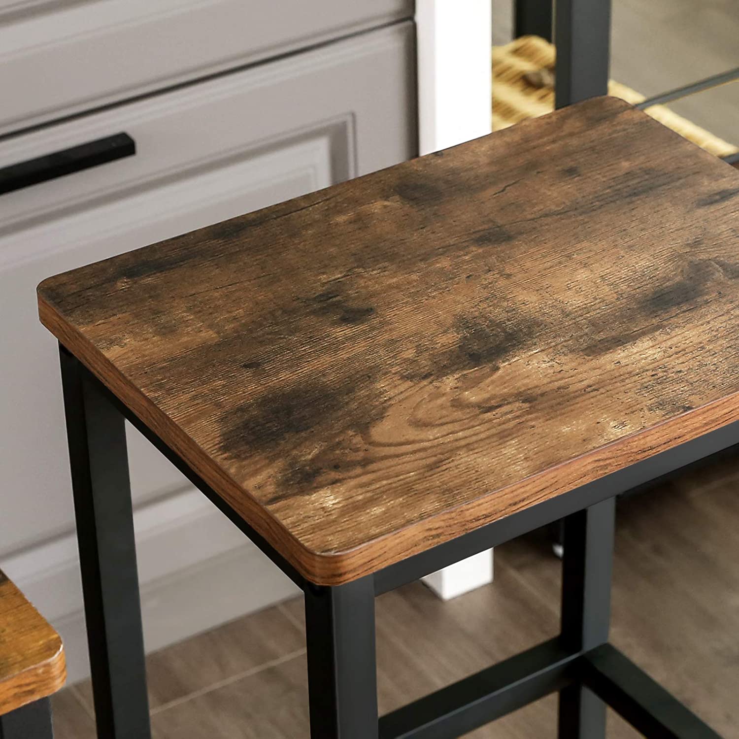 tabourets de bar 2pcs 40x30x65cm bois marron métal megamix.sk