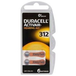 piles pour appareil auditif 60 pcs Duracell DA312/6C megamix.sk