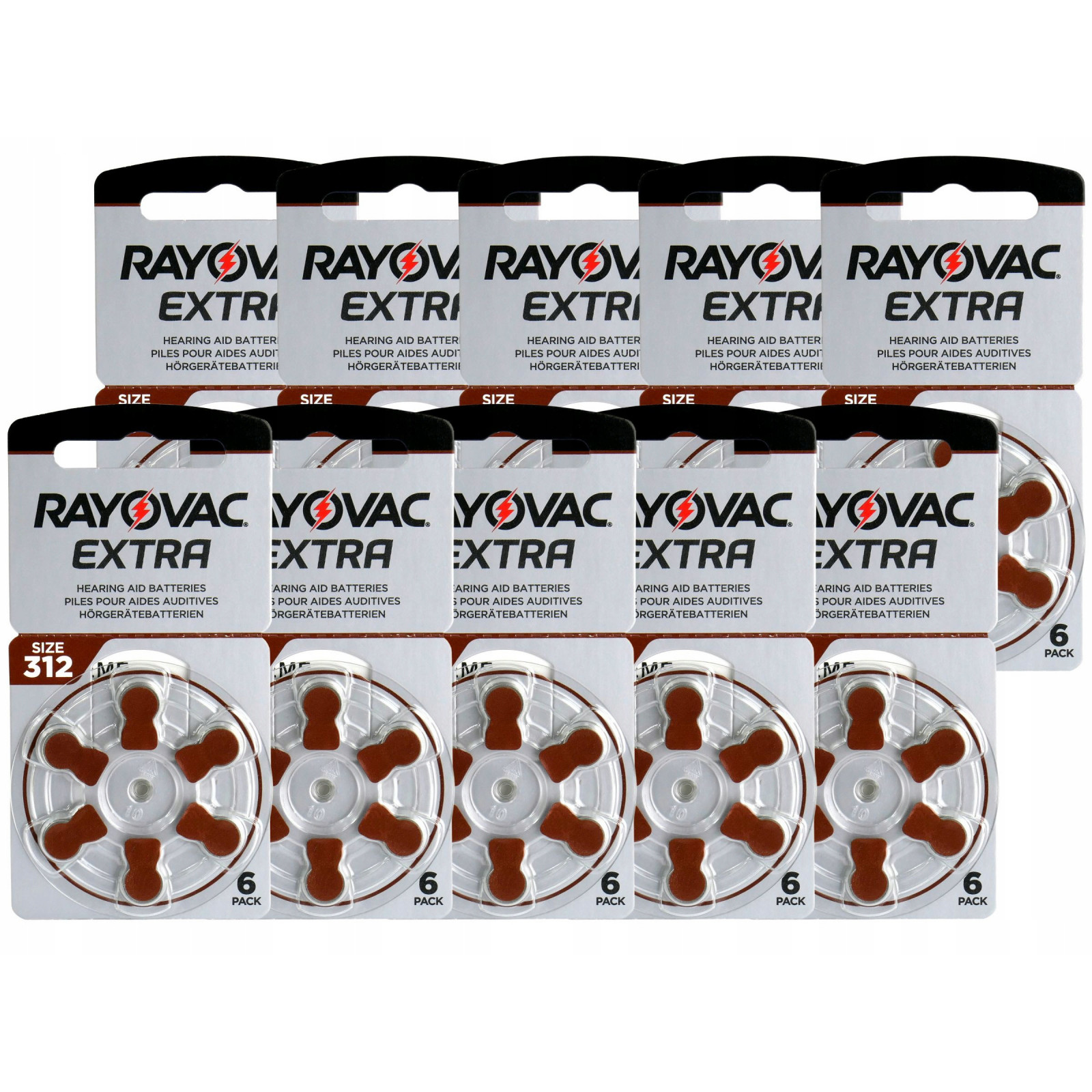 piles pour appareils auditifs 60 pcs Rayovac type 312/PR41 megamix.sk