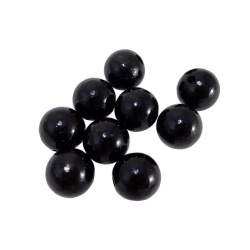 Perles en bois 10 pcs 20 mm noires laquées