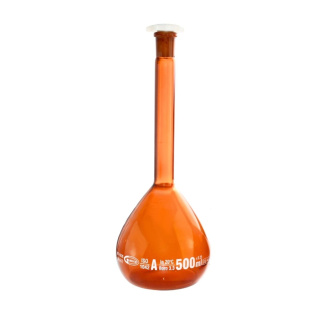 Bécher en verre orange, 200 ml, classe A, joint meulé 14/23, avec certificat – GLASSCO