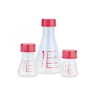 Erlenmeyer flask with PMP and red cap – 1000 ml, GL 45
