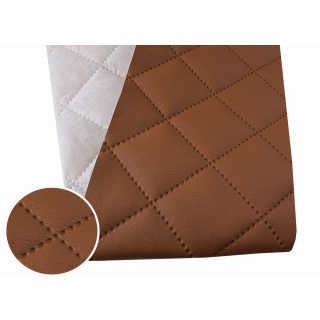 Tissu capitonné en simili cuir écologique marron 140x50cm
