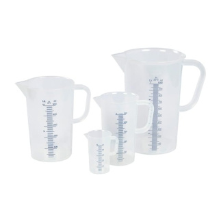 Kadička PP 2000 ml s uchom, modrá stupnica