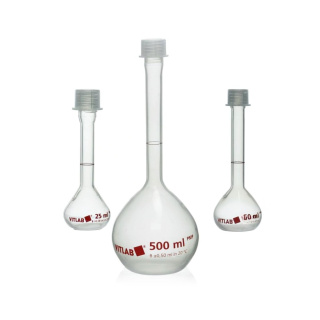 Bécher gradué en PMP avec fermeture en PP, classe B – 50 ml, DIN EN ISO 1042