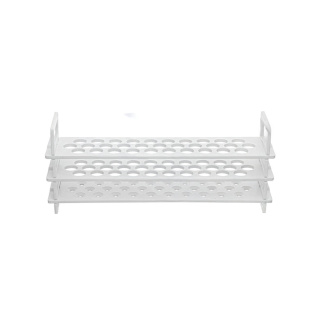 Support pour tubes à essai en PP, 31 emplacements, diamètre 16 mm – autoclavable, de laboratoire