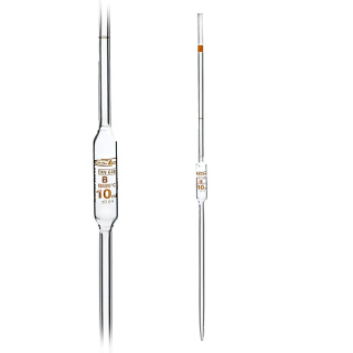 Pipette jetable, 5 ml, classe B, graduation brune