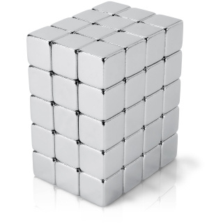 Neodýmový magnet kocka 5x5x5 mm, trieda N45 – sada 60 ks