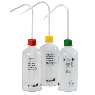Buse avec impression Isopropanol, 250 ml, col étroit GL25 – PE-LD