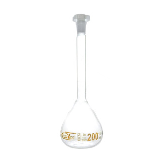 Bêcher en verre gradué, 5 ml, classe B, graduation marron, joint calibré 10/19