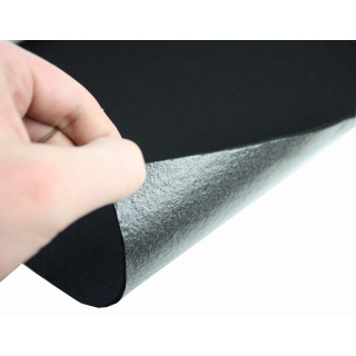 Tissu non tissé en feutre doux noir avec adhésif 3mm 50x150cm 400g/m²