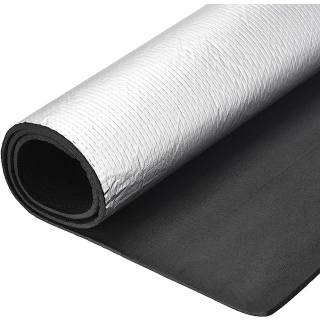 Mousse isolante en caoutchouc étanche avec aluminium 19mm 25x100cm ISOLMAT M19BH