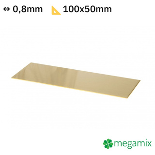 Plaque en laiton 100x50x0,8 mm