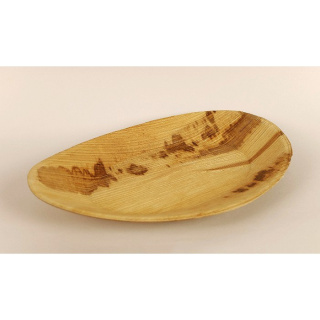 Bol en feuilles de palmier pressées 17x26x2cm organique