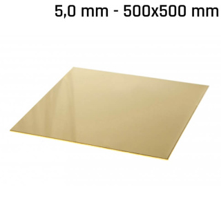 Plaque en laiton 500x500x5,0mm