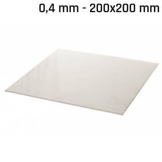 Lame en alpaga (nouvel argent) 200x200x0,4mm