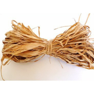 Rafia naturelle brune 45g pour attacher des bouquets cadeaux