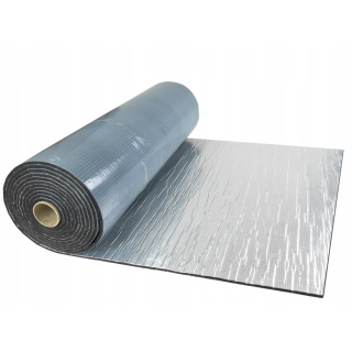 Mousse isolante autocollante en caoutchouc étanche avec aluminium 6mm 25x100cm ISOLMAT M06SH