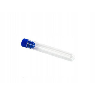 Tube d'essai PS 12x75mm avec bouchon bleu 100 pcs