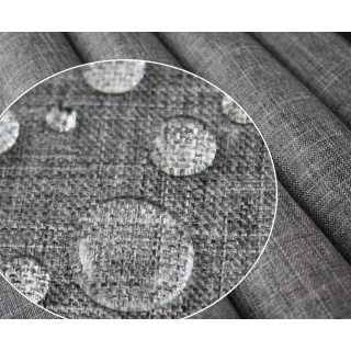 Tissu imperméable imitation lin gris foncé 160x50cm 210g/m²
