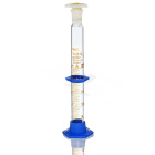 Cylindre gradué en verre avec bouchon en PP et base en PP, 25 ml, classe A, échelle brune, joint meulé 14/23, avec certificat – GLASSCO