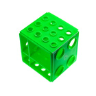 Support à éprouvettes 4 en 1, grand, vert – PP, 110 × 110 × 110 mm, de laboratoire