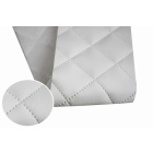 Tissu d'ameublement en cuir écologique matelassé blanc 140x50cm
