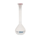 Bécher gradué en PP avec bouchon en verre 10/19, classe B – 25 ml, ISO 384