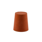 Gumová zátka kužeľová 65/56 mm, výška 44 mm, prírodný kaučuk