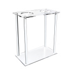 Support double pour entonnoirs Imhoff en PC – transparent, stable, trous 85 mm
