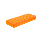 Support double face pour tubes à essais Eppendorf, 60 emplacements, 0,5–2,0 ml, orange – PP, autoclavable