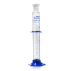 Cylindre gradué en verre avec bouchon en PP et base en PP, 25 ml, classe B